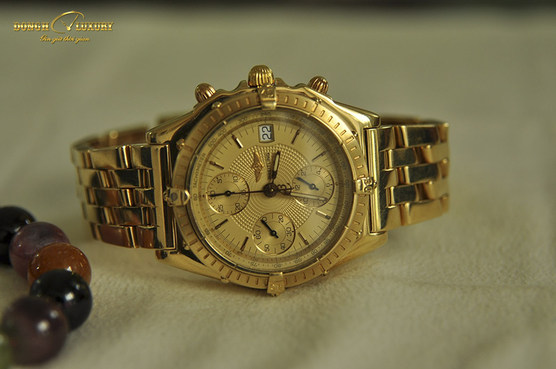 Đồng hồ Breitling Chronographe vàng đúc 18k nguyên zin Thụy Sĩ
