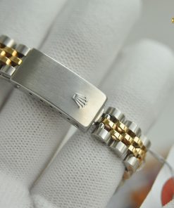 Đồng hồ Rolex 69173 nữ 5 số demi mặt vàng đính kim cương