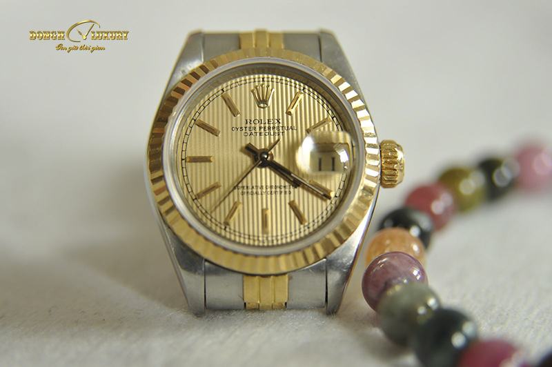 Đồng hồ rolex nữ chính hãng Oyster Perpetual Datejust 69173 demi vàng 18k