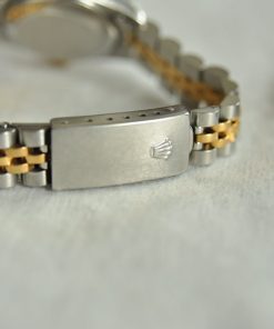 Đồng hồ Rolex 69173 Datejust nữ 5 số mặt sọc demi vàng 18k