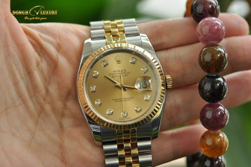 Đồng hồ Rolex 116233 vàng 18k demi đính kim cương chính hãng