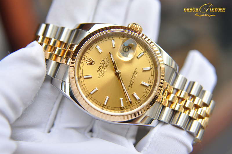 Đồng hồ Rolex Datejust 116233 demi vàng 18k mới 99%