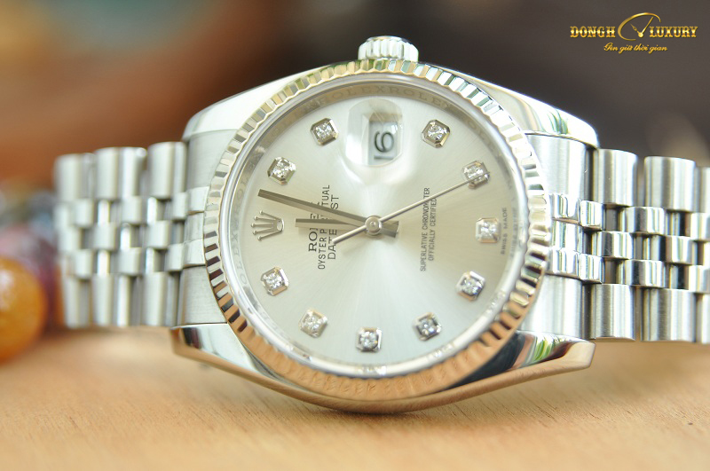 Đồng hồ Rolex Datejust 116234 Silver 10BR vàng trắng đúc 18k