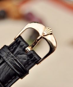 Đồng hồ Rolex Cellini 50505 mặt trắng vàng hồng nguyên khối 18k size 39mm - ảnh 5