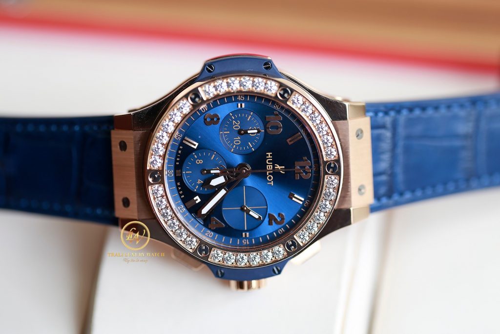 Đồng hồ nam Hublot Big Bang 18k Blue Diamonds 341.PX.7180.LR.1204 41mm xanh