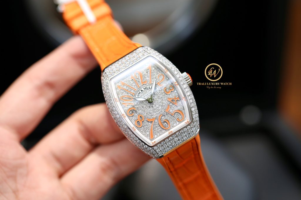 Đồng hồ nữ Franck Muller V32 màu cam 