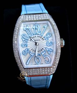 Đồng hồ nữ Franck Muller Vanguard V32 xanh dương