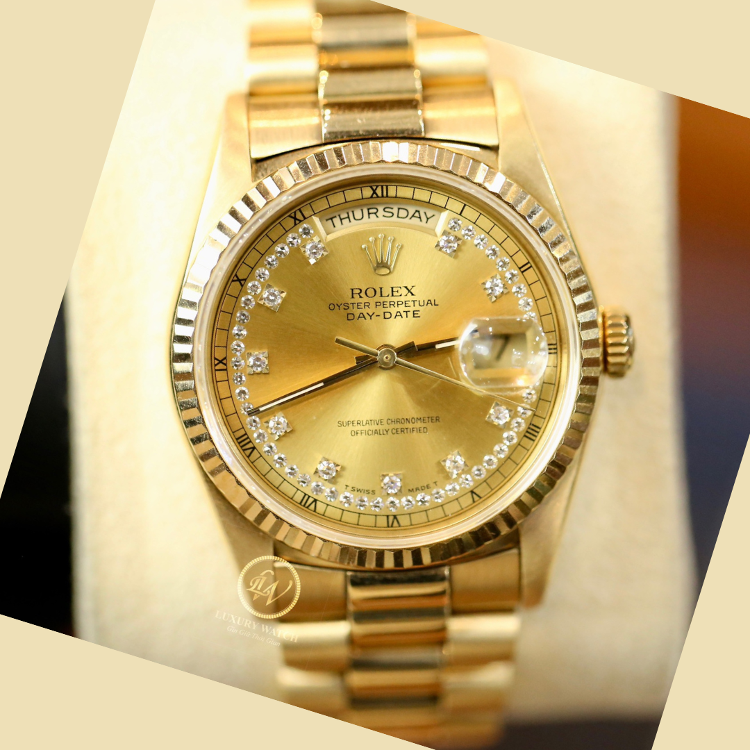 TraLi Luxury Watch - avar (1) Đồng hồ Rolex day-date 18238 kim cương zin hãng