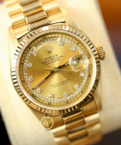 Đồng hồ Rolex day-date 18238 kim cương zin hãng - ảnh 2