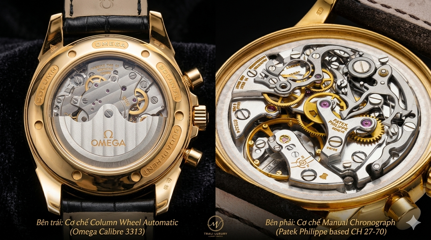Phân Biệt Bộ Máy Column Wheel và Máy Chronograph Thông Thường: Tại Sao Giới Sành Sỏi Luôn Sẵn Sàng Chi Đậm?